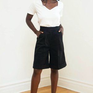 Kotn pleated bermuda shorts size 2 black